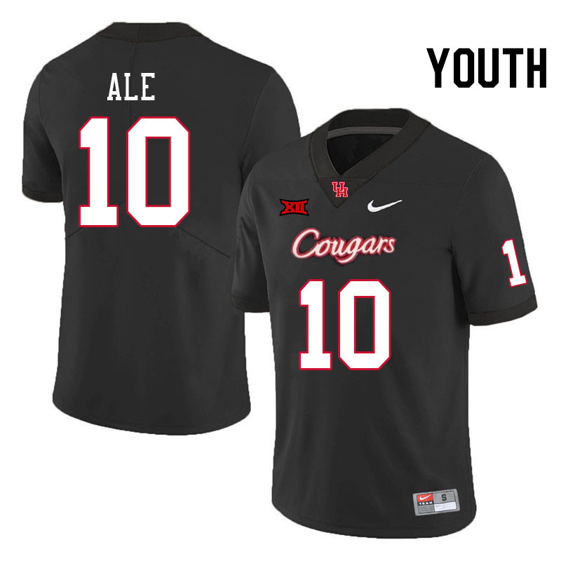 Youth #10 Ui Ale Houston Cougars Big 12 XII College Football Jerseys Stitched-Black